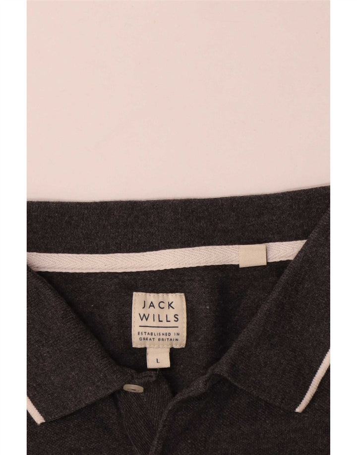 Jack Wills Herre poloshirt Stor grå bomuld