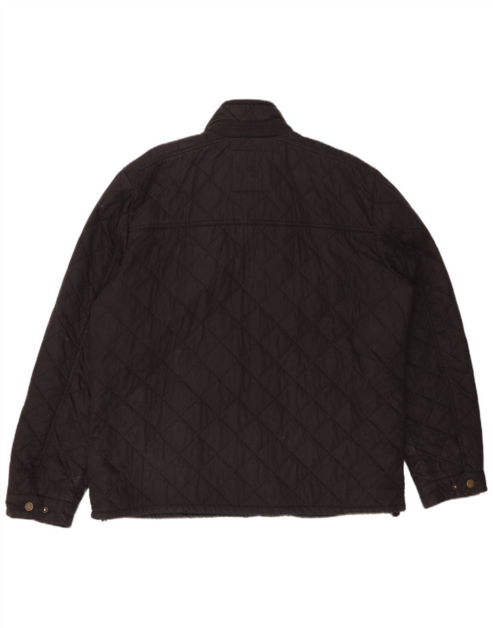 FAT FACE Herre quiltet jakke UK 40 Large Black