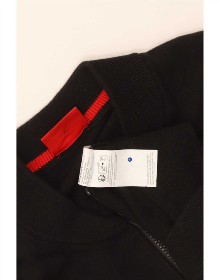 Hugo Boss Herre Cardigan Sweater XL Sort Bomuld