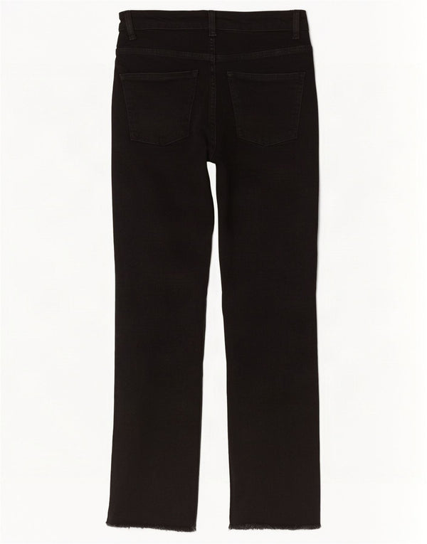 Zara Dame High Rise Bootcut Jeans EU 36 XS W26 L27 Sort Bomuld