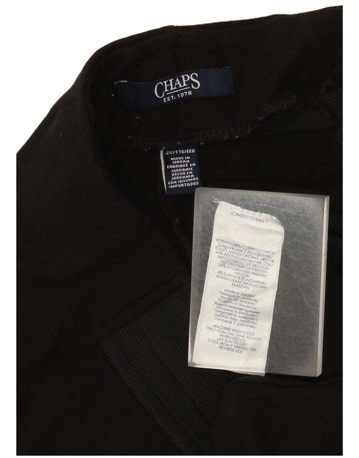 Chaps Dame Leggings UK 20 2XL Sort Viscose