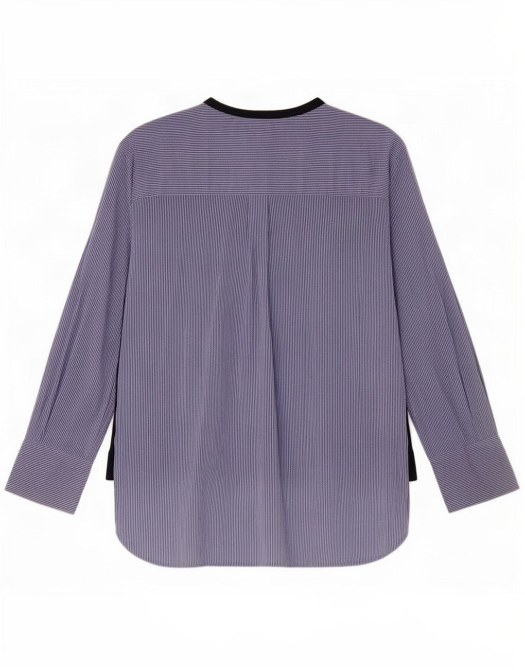 Zara Graphic Pullover Shirt UK 12 Medium Blue Pinstripe Bomuld