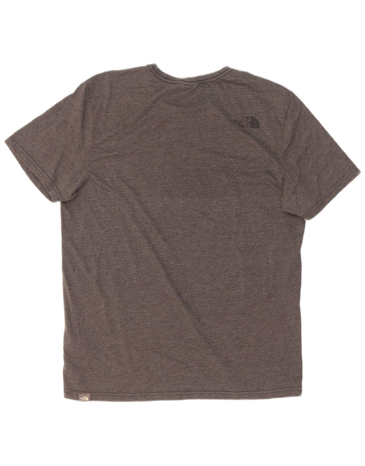 The North Face Herre Grafisk T-Shirt Top Stor Grå Flecked Polyester