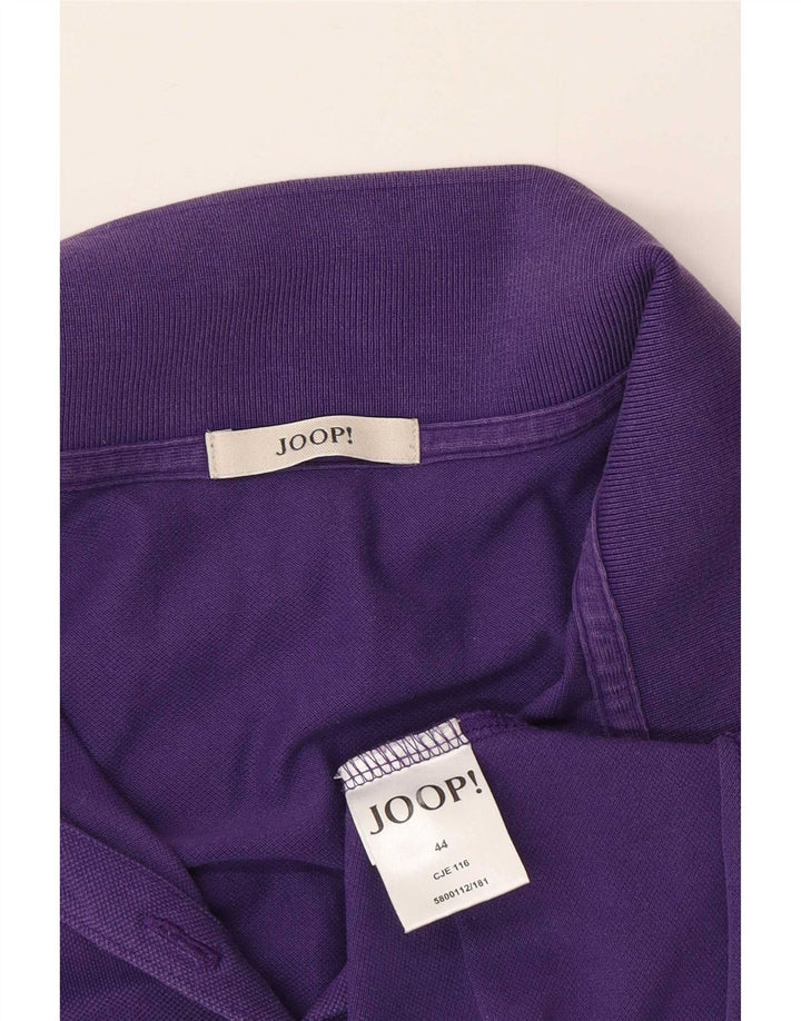 Joop Dame Polo Shirt IT 44 Medium Lilla Bomuld
