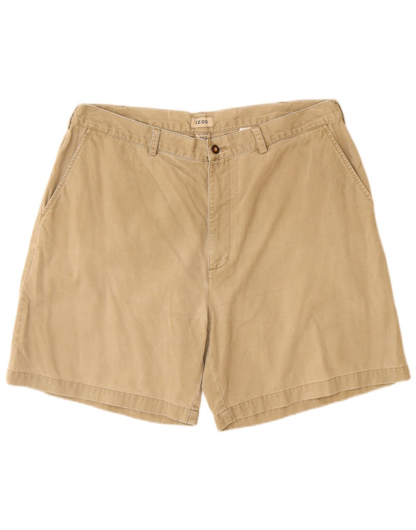 IZOD Chino Shorts til mænd W38 XL Beige Bomuld