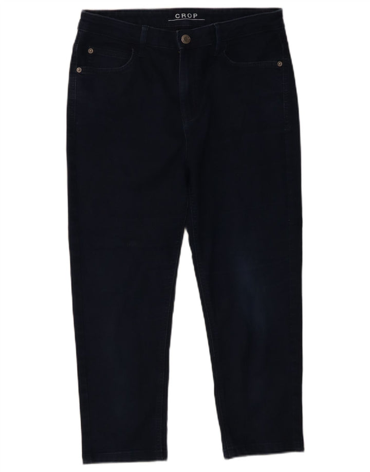 Marks & Spencer Womens Cropped Jeans UK 12 Medium W32 L21 Marineblå Bomuld