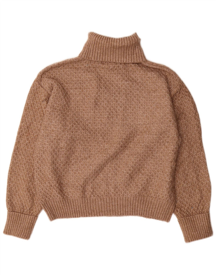 Marks & Spencer Dame Rullehals sweater UK 14 Medium Brun