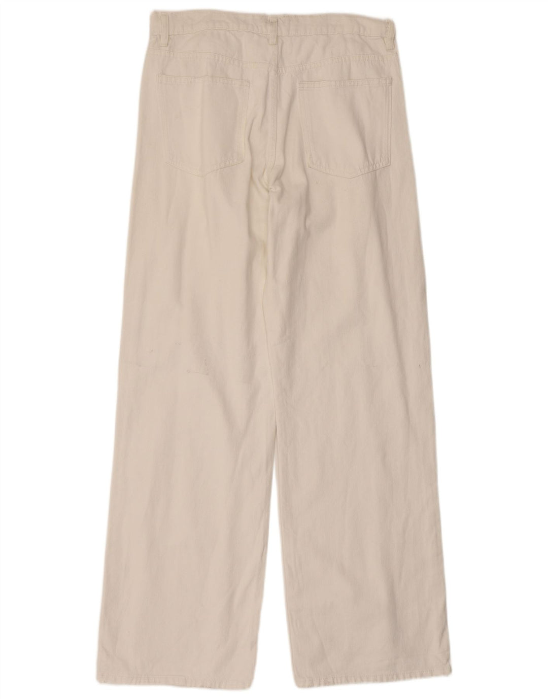 Zara Dame Jeans med brede ben EU 40 Medium W30 L32 Hvid