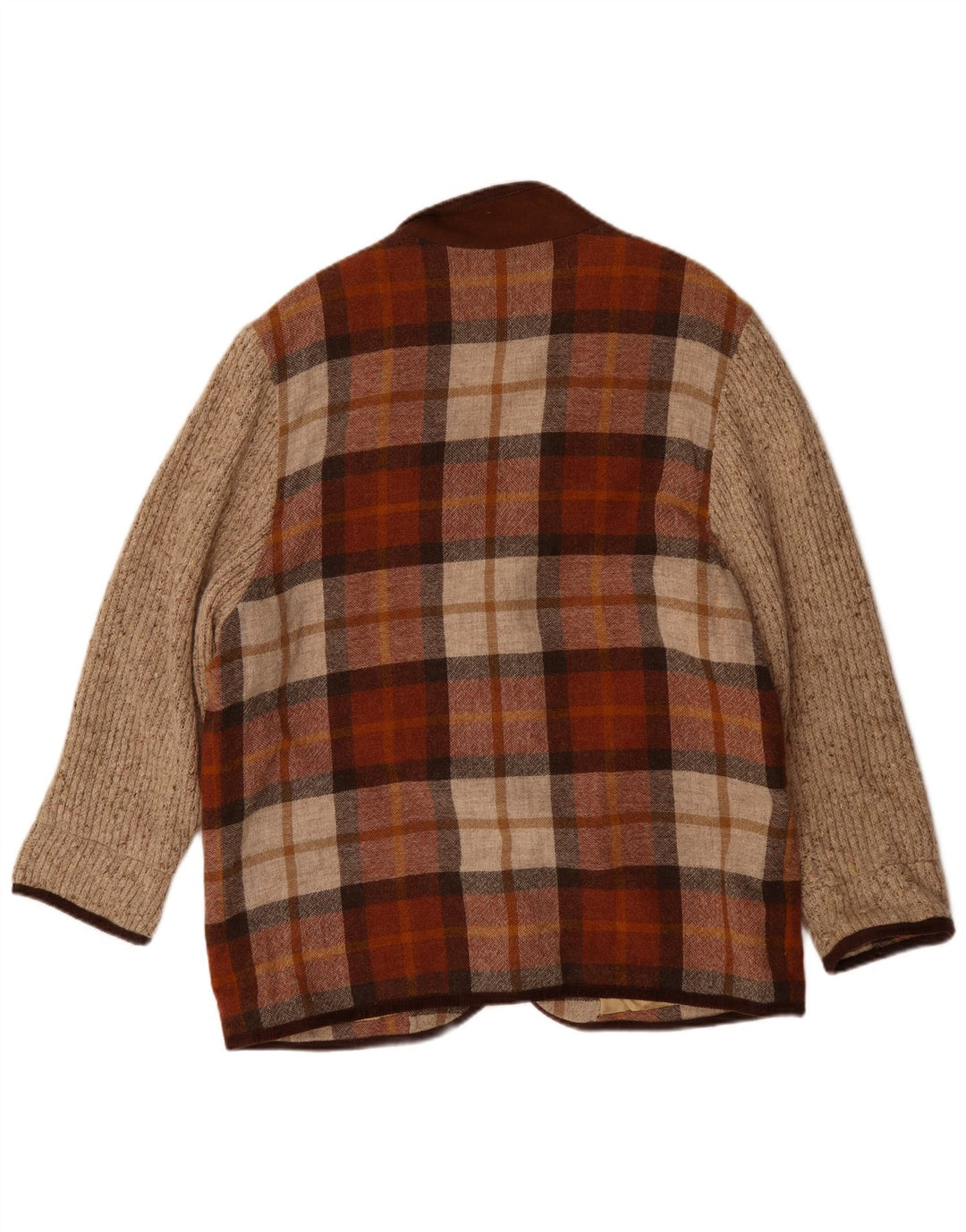 Vintage dame 3-knaps blazerjakke UK 20 2XL Bourgogne ternet polyakryl