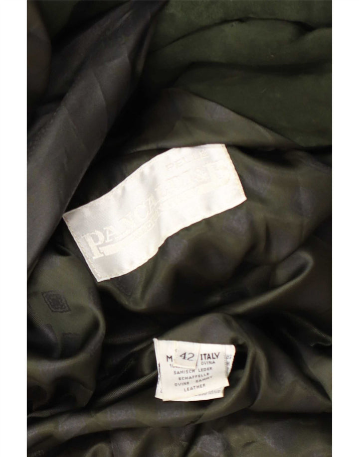 Pancaldi & B Dame dobbeltradet ruskindsjakke IT 42 Medium Khaki