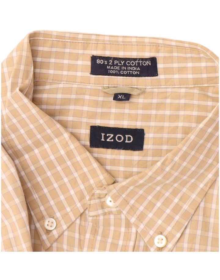 Izod Herreskjorte XL Beige Gingham Cotton