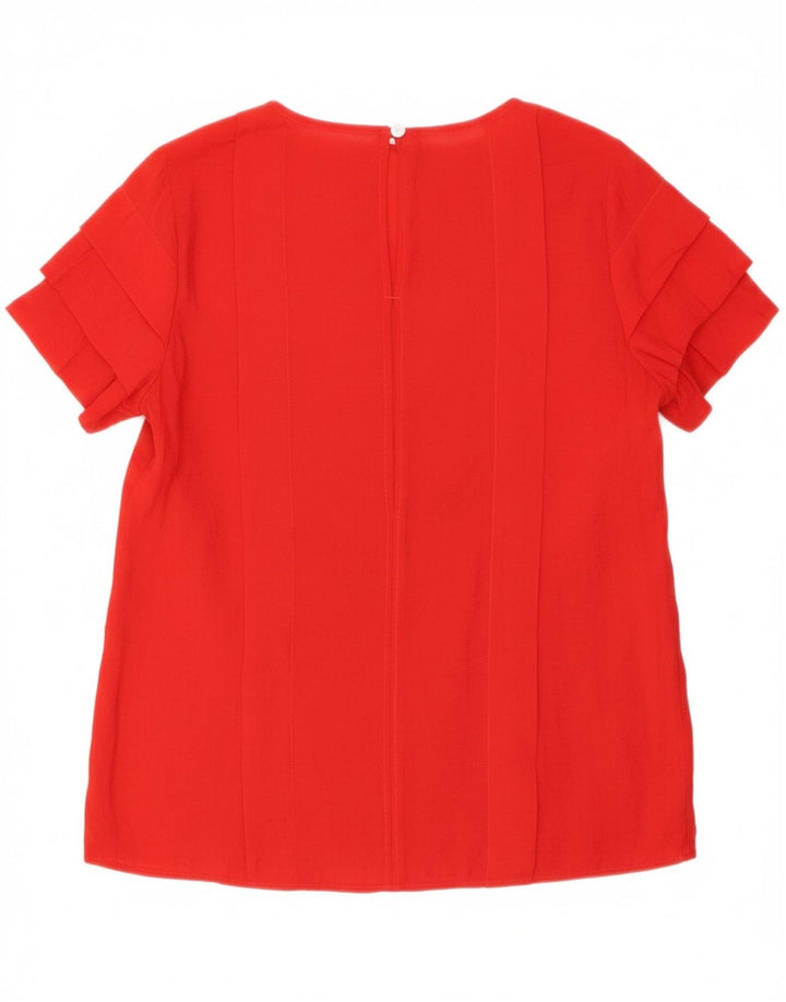 ZARA Womens Blouse Top UK 12 Medium Red Vintage Zara and Second-Hand Zara from Messina Hembry 