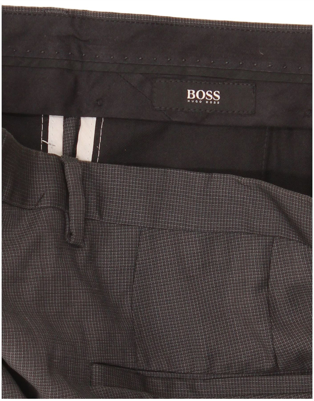 Hugo Boss Lige jakkesæt til mænd IT 48 Medium W34 L30 Grå Gingham
