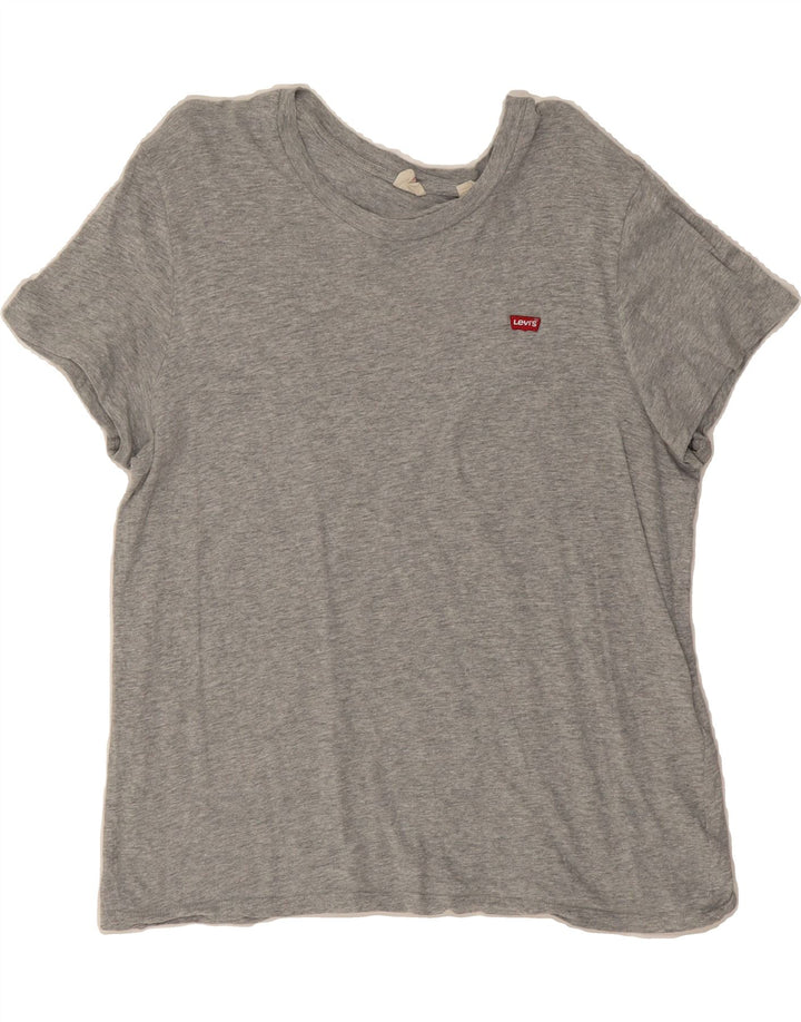 LEVI'S Womens T-Shirt Top UK 18 XL Grey Cotton Vintage Levi's and Second-Hand Levi's from Messina Hembry 