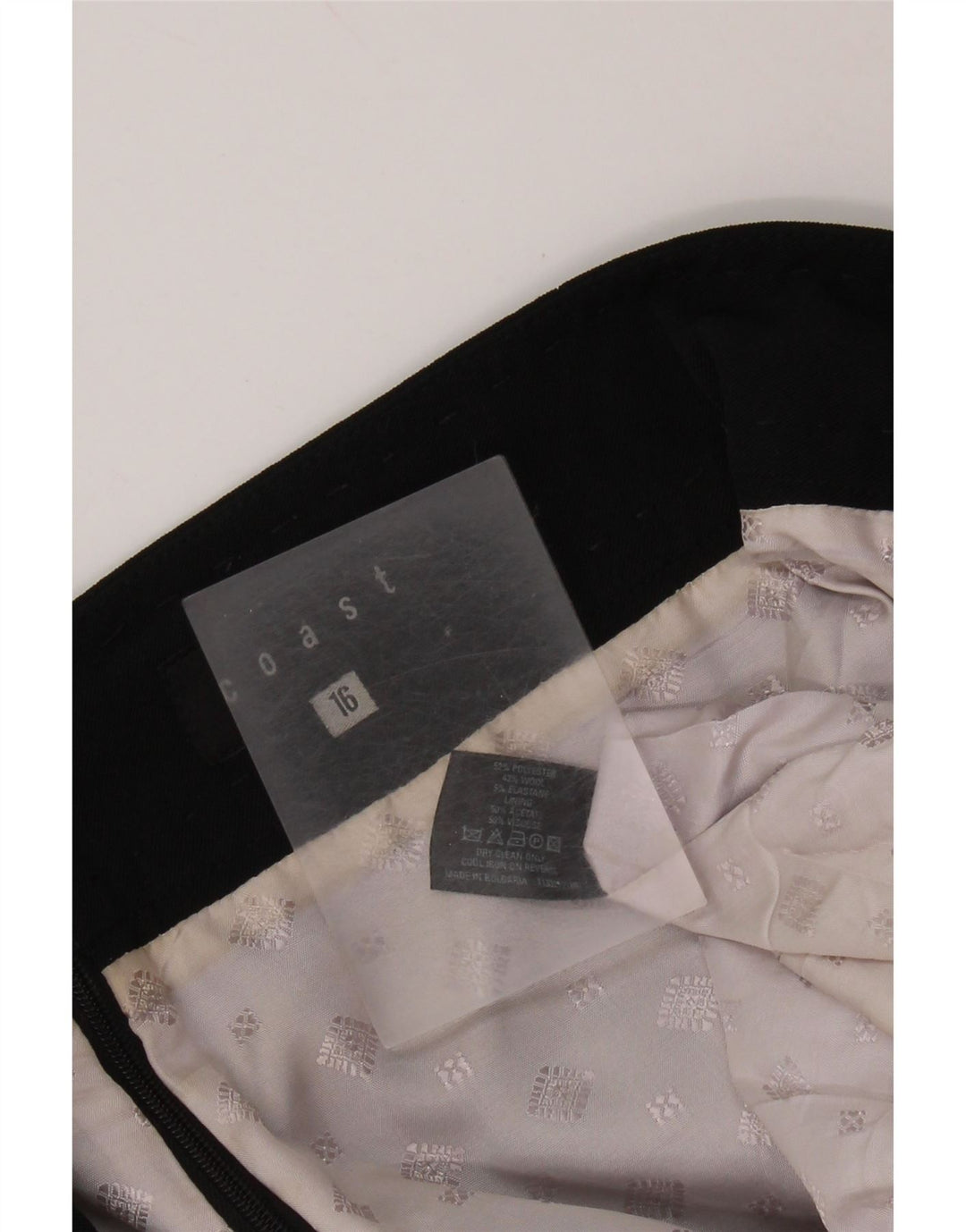 COAST A-line nederdel til kvinder UK 16 Large W34 Black Polyester