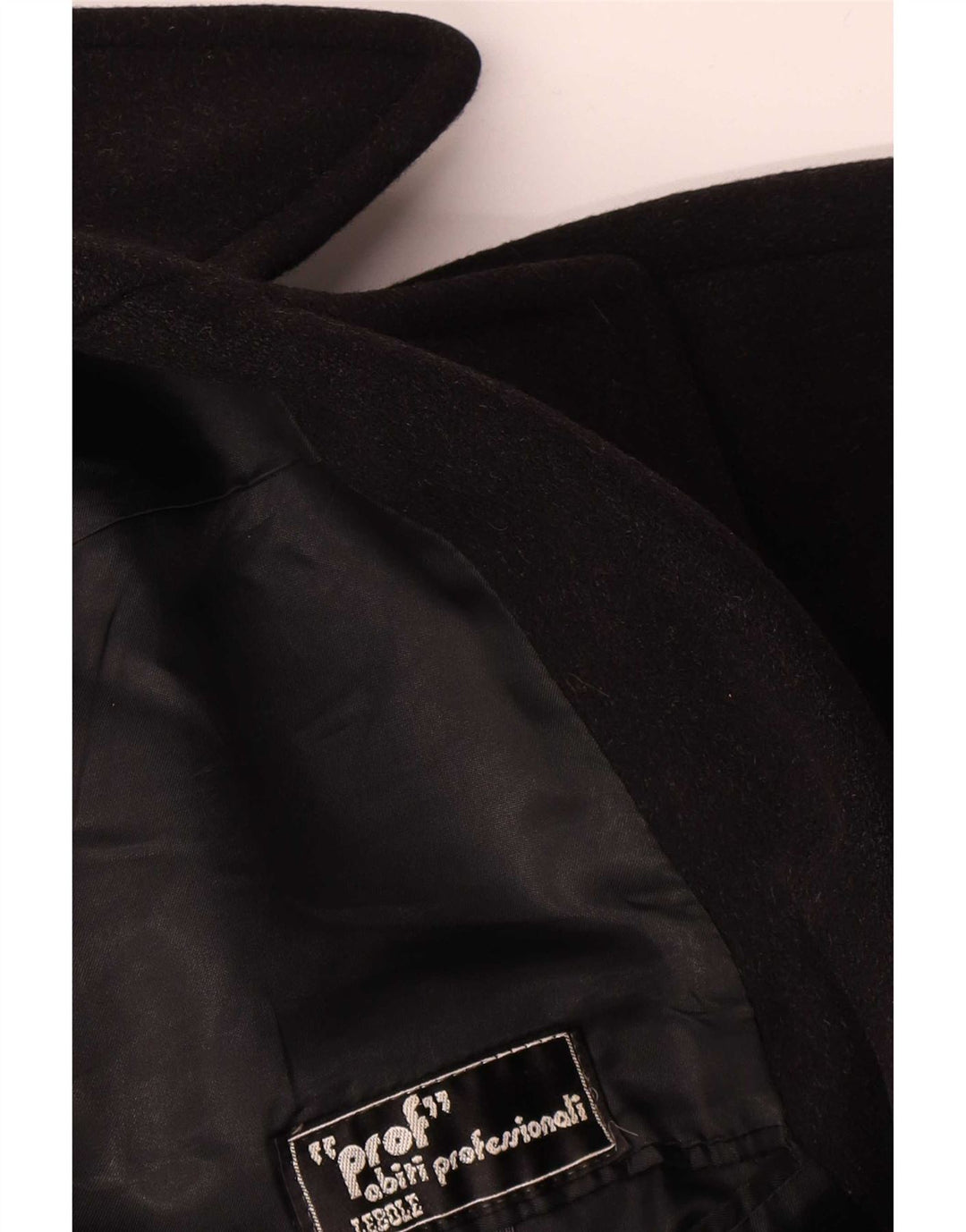 Vintage herre dobbeltradet frakke UK 36 Small Black