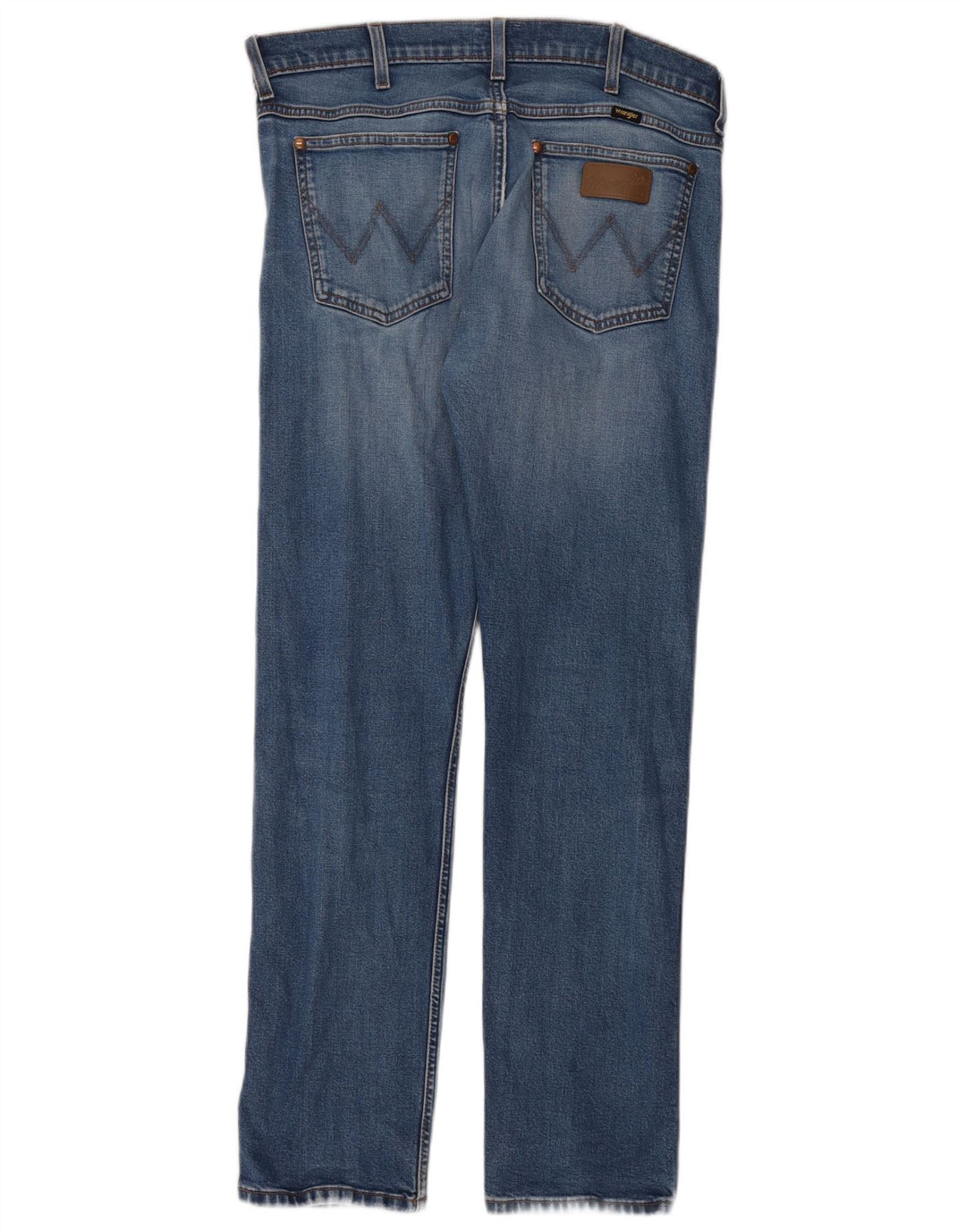 Wrangler Straight Jeans til mænd W33 L32 blå bomuld