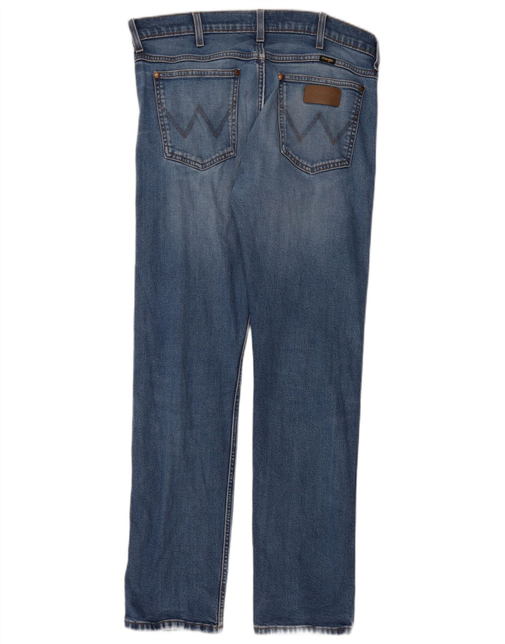 Wrangler Straight Jeans til mænd W33 L32 blå bomuld