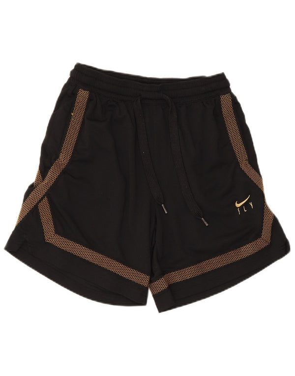 Nike Herre Dri Fit sportsshorts Små sorte geometriske polyester