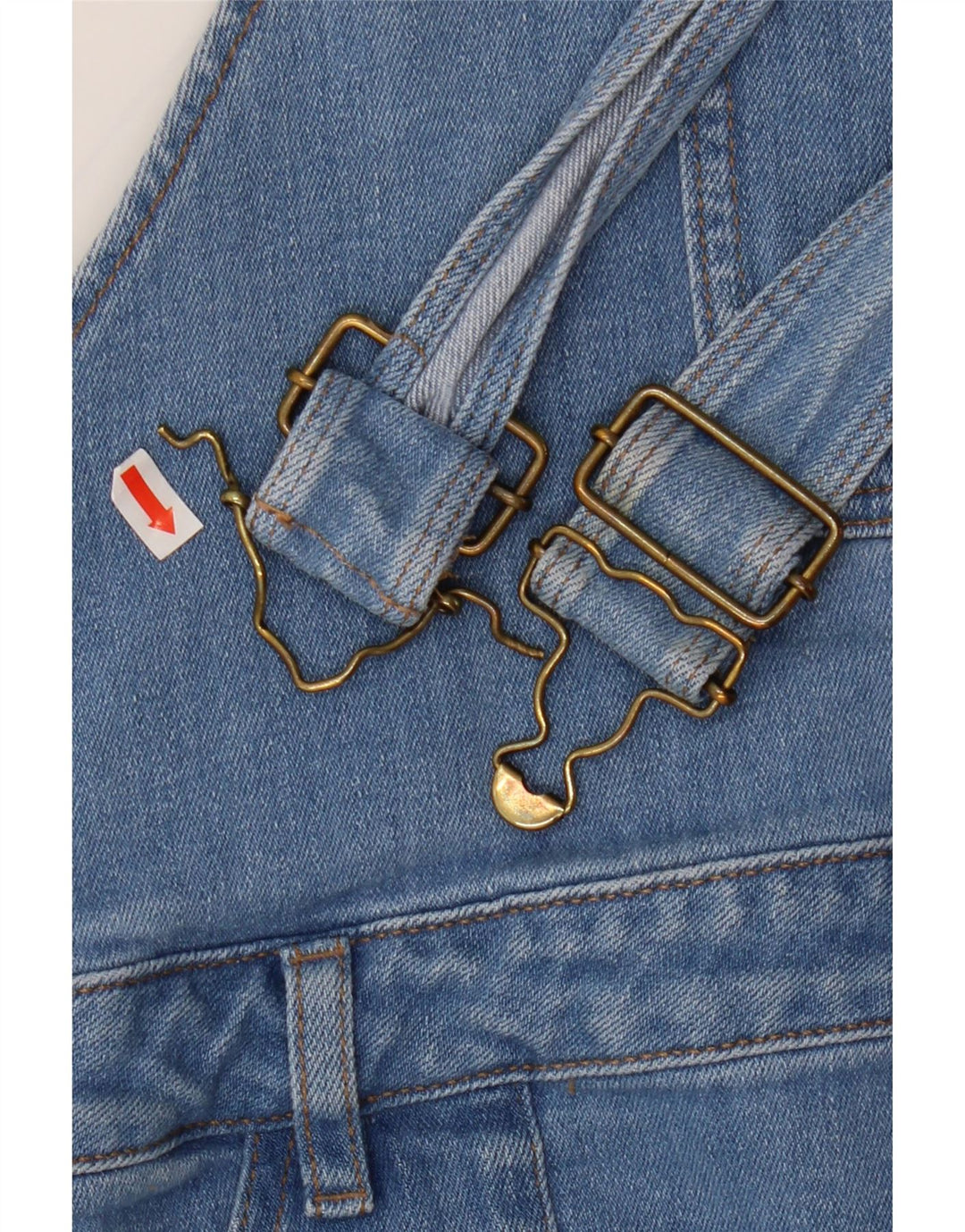 Fat Face Dame Dungarees Tapered Jeans UK 24 4XL W48 L25 Blå Bomuld