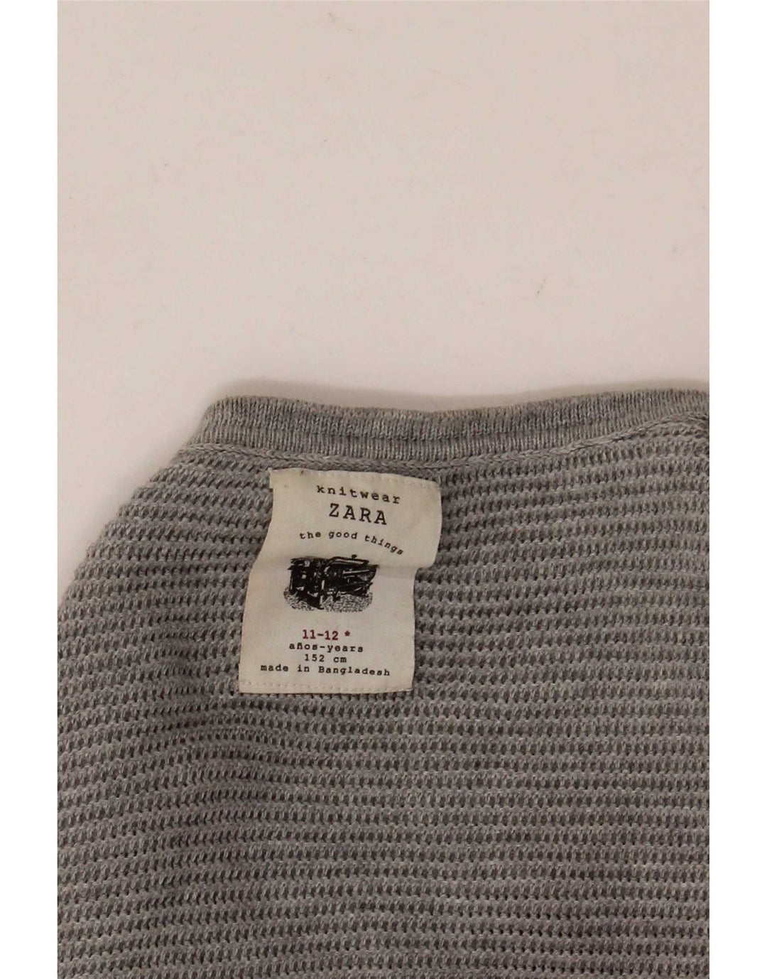 Zara drenge sweater med rund hals 11-12 år Grå