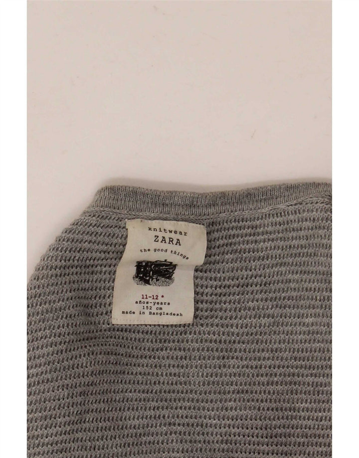 Zara drenge sweater med rund hals 11-12 år Grå