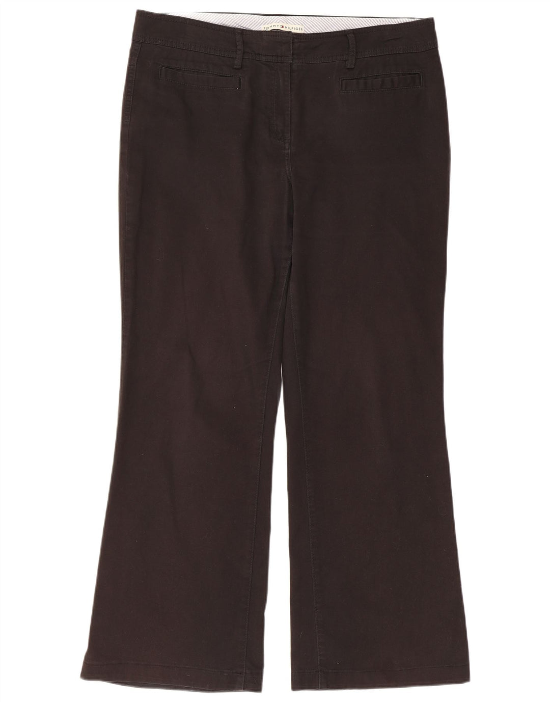 TOMMY HILFIGER Womens Bootcut Casual Trousers US 14 XL W36 L30 Black