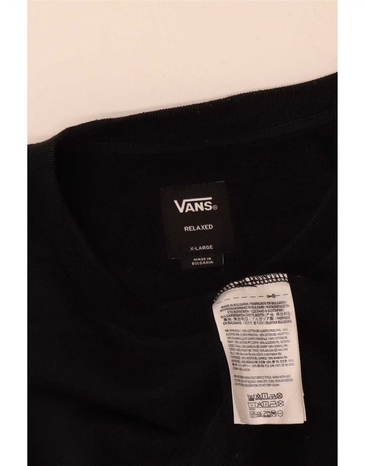 Vans Herre Relaxed Graphic Sweatshirt Jumper XL Sort Bomuld