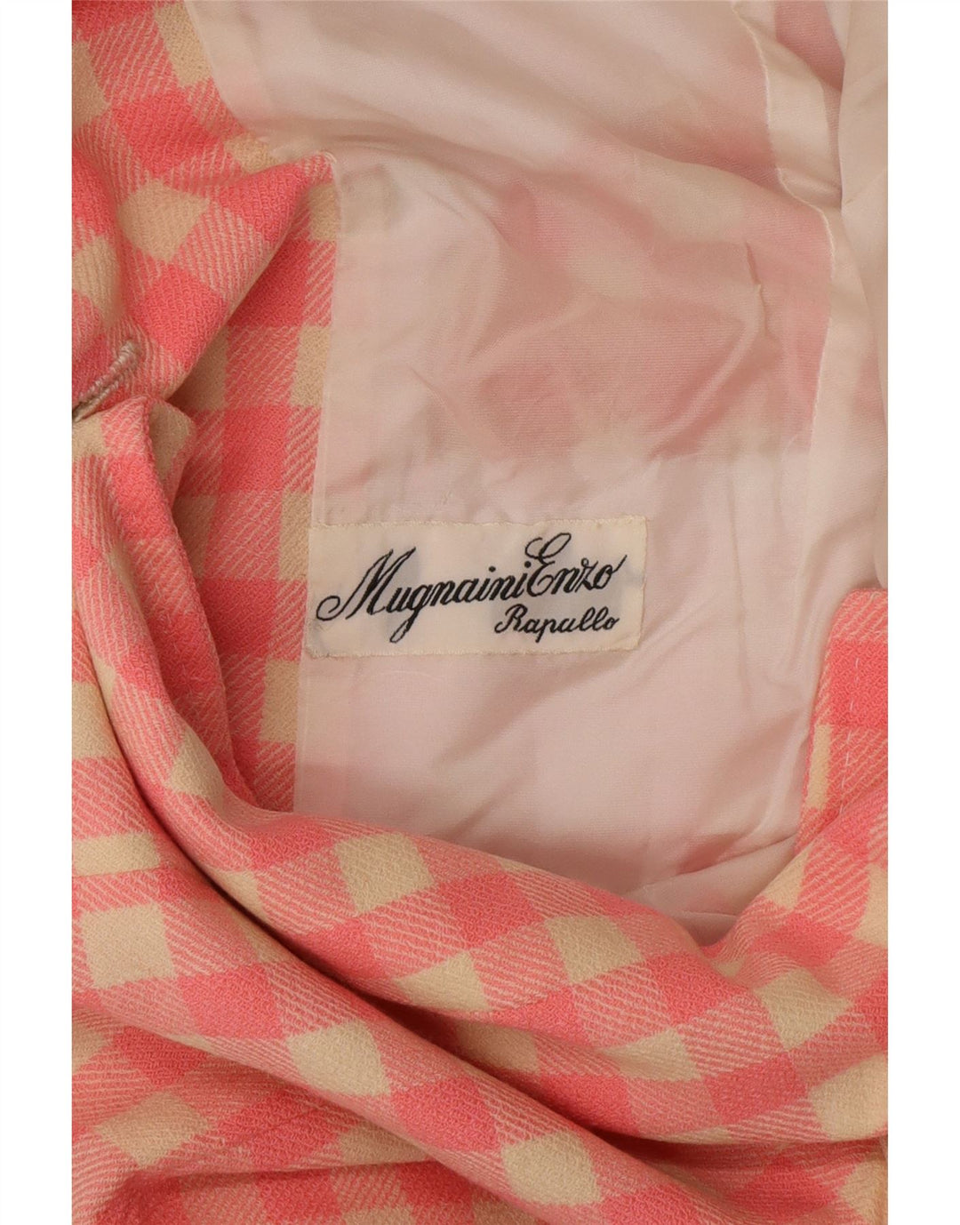 VINTAGE Womens 2 Button Blazer Jacket UK 4 XS Pink Gingham Vintage Vintage and Second-Hand Vintage from Messina Hembry 