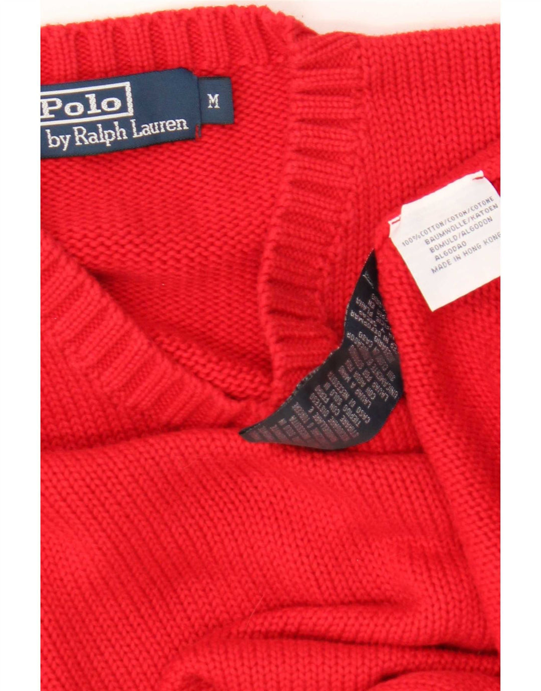 Polo Ralph Lauren Herre V-hals sweater Medium Rød Bomuld