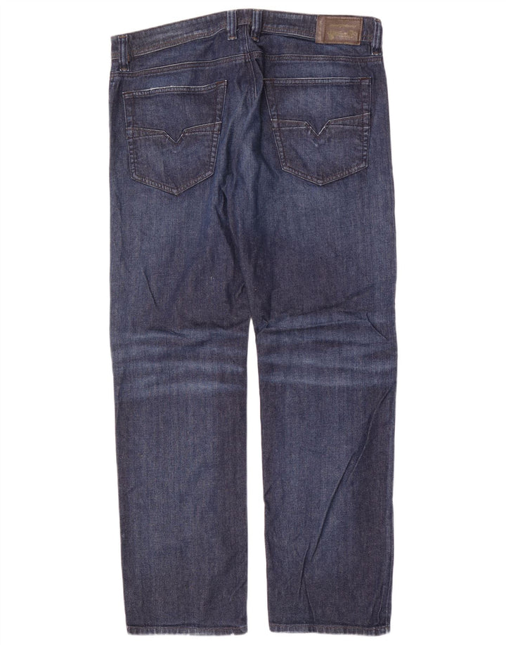 Diesel Straight Jeans til mænd W36 L32 Blå Bomuld