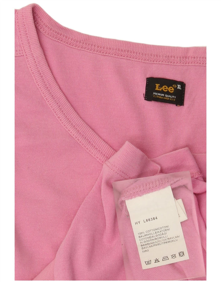 Lee Dame Top Langærmet UK 18 XL Pink Bomuld