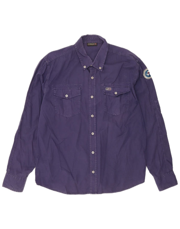 NAPAPIJRI herreskjorte XL marineblå bomuld