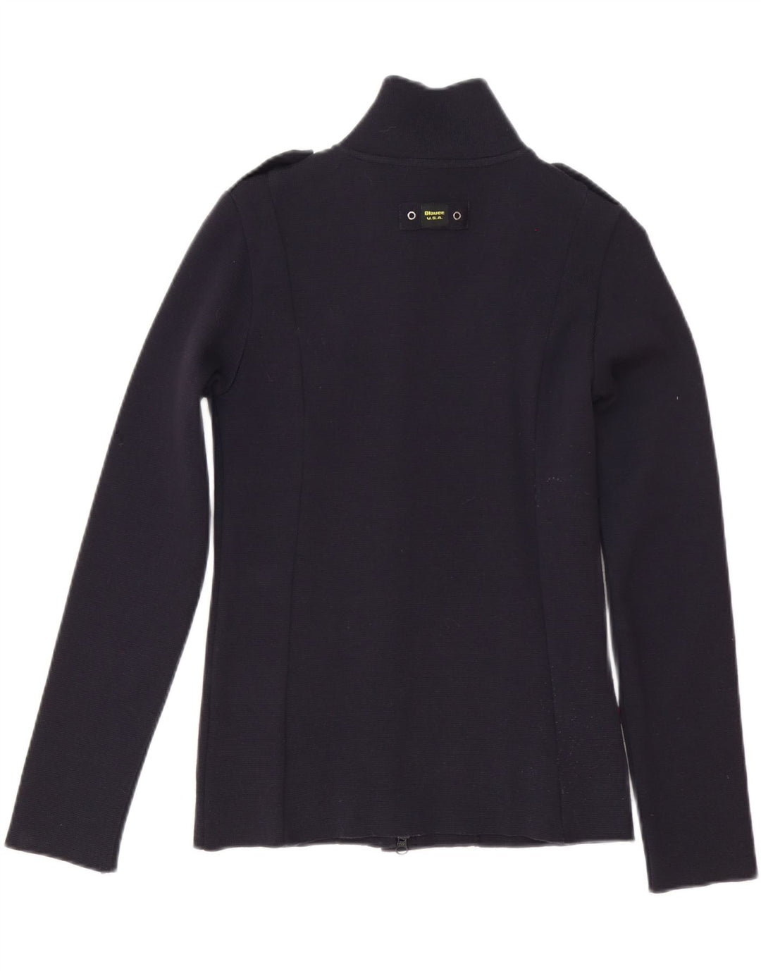 Blauer Dame Cardigan Sweater UK 10 Small Navy Blue Wool