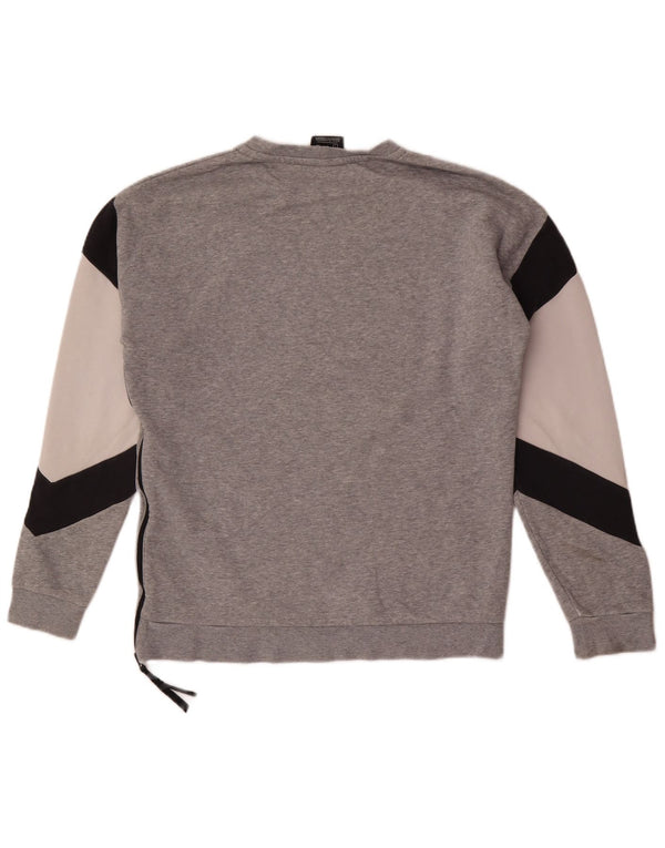 Nike grafisk sweatshirt til mænd, lille grå farveblok bomuld