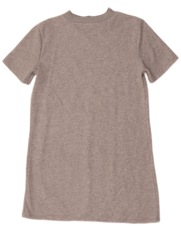 Zara T-shirtkjole til kvinder DK 16 Large Grå Flecked Polyester
