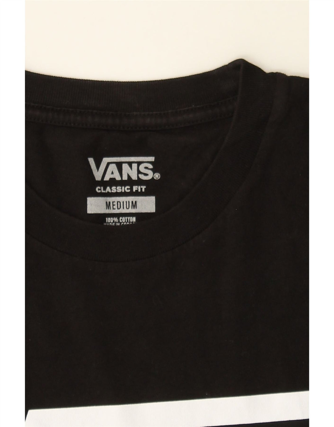 VANS Mens Classic Fit Graphic T-Shirt Top Medium Black Cotton Vintage Vans and Second-Hand Vans from Messina Hembry 
