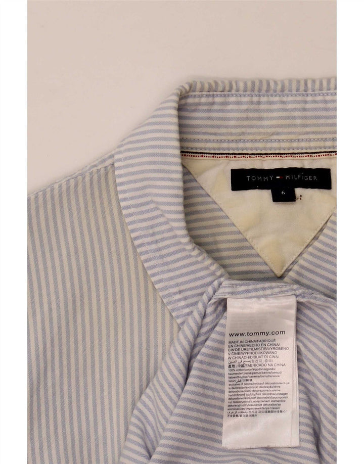 Tommy Hilfiger Dameskjorte US 6 Medium Blue Pinstripe Cotton