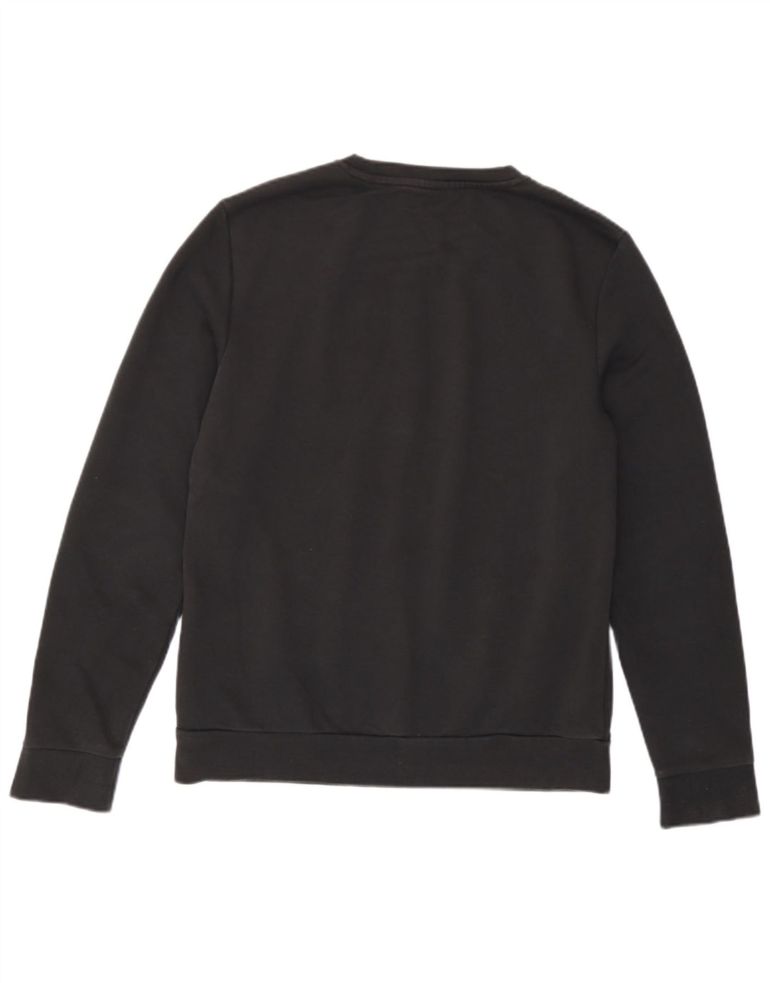 Adidas Dame Grafisk Sweatshirt Jumper UK 12/14 Medium Sort Bomuld