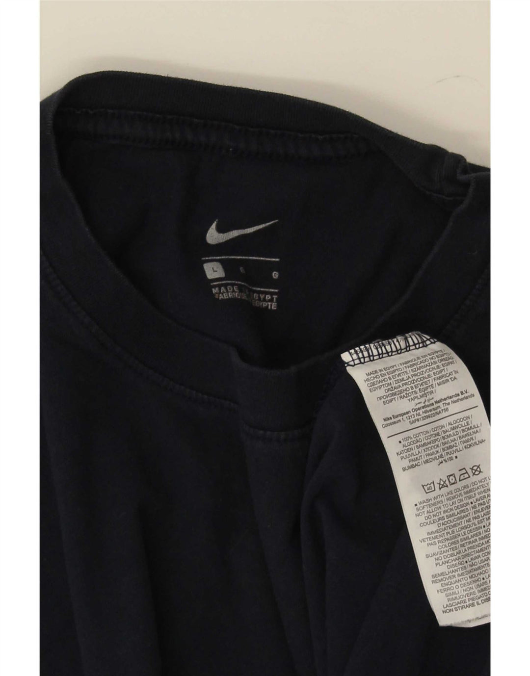 Nike T-shirt top til mænd, stor marineblå bomuld
