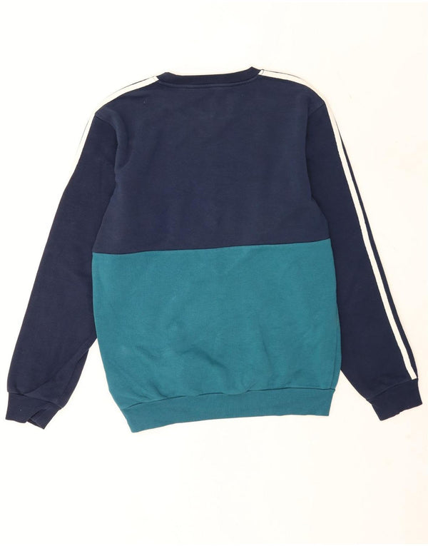 Adidas Sweatshirt til mænd XS Marineblå Colourblock Bomuld