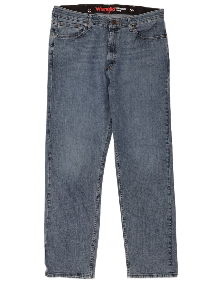 Wrangler Straight Jeans til mænd W36 L32 blå bomuld