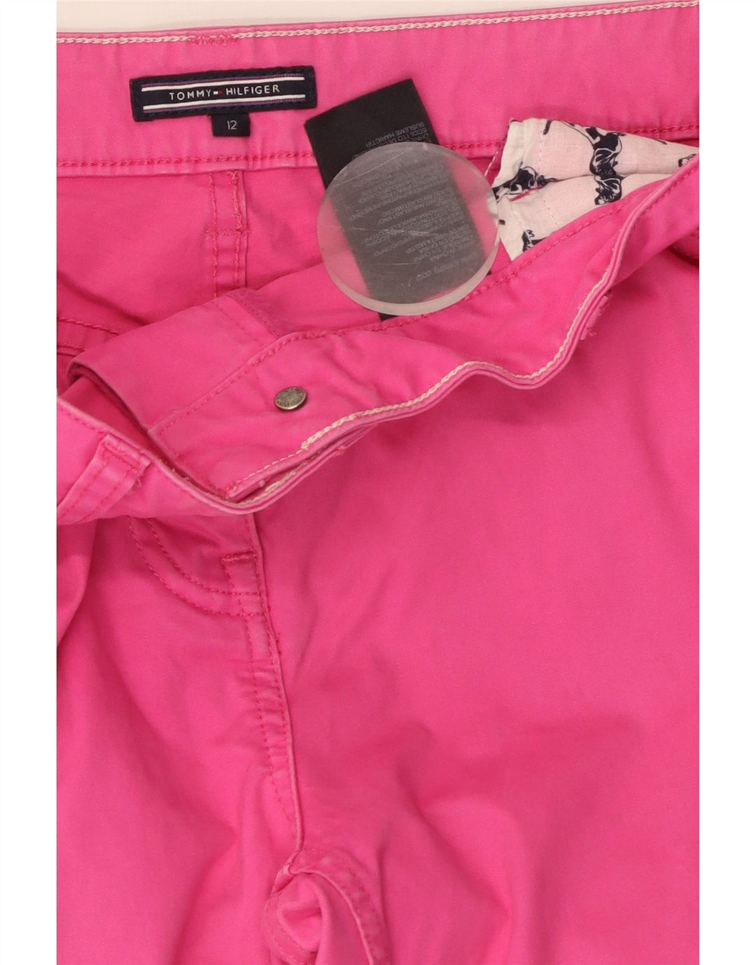 TOMMY HILFIGER Lige fritidsbukser til kvinder US 12 Large W36 L28 Pink