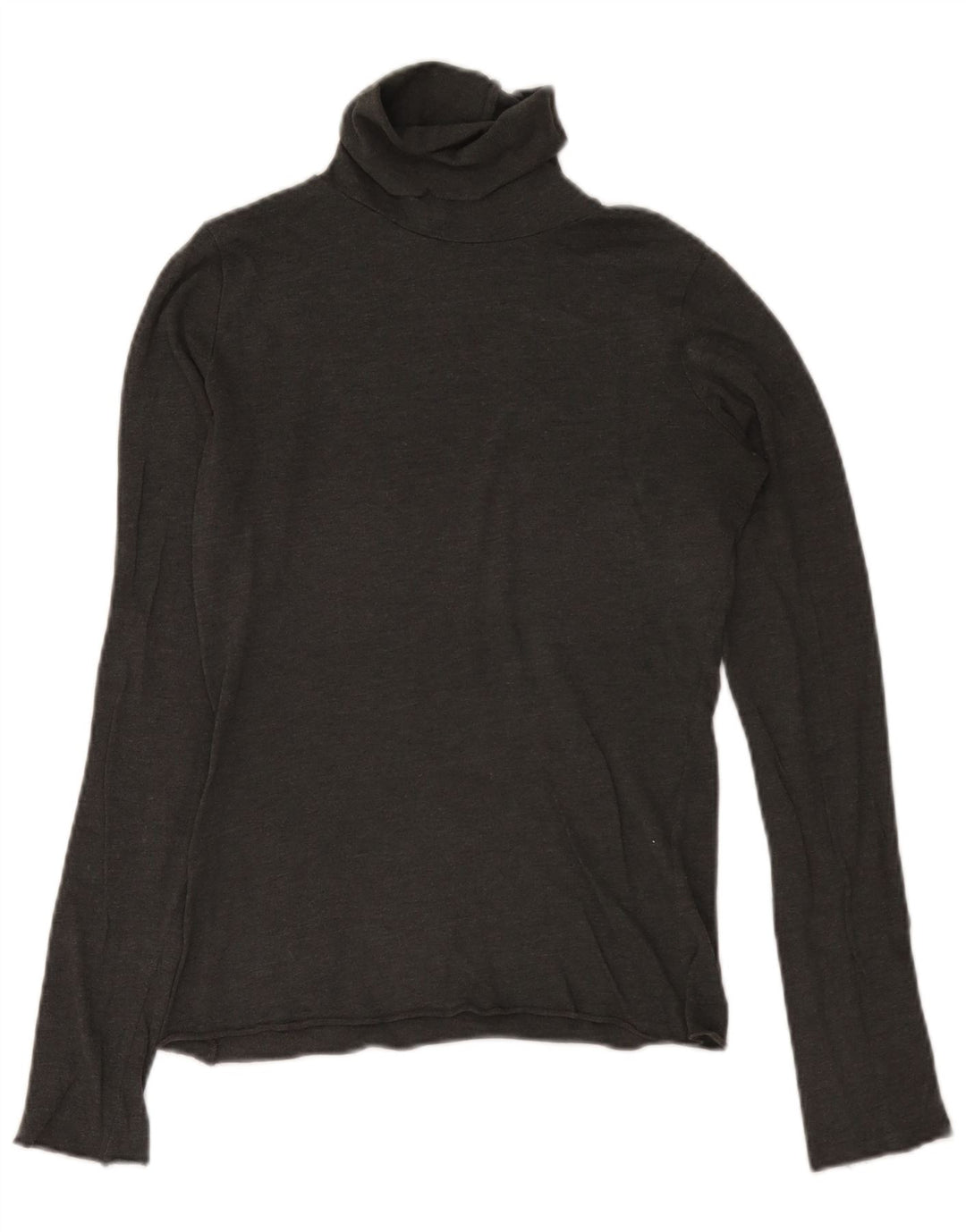 Zara Dame Roll Neck Top Langærmet UK 12 Medium Grey