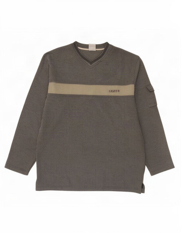 Charro Herre Top Langærmet IT 50 Medium Grey Pinstripe