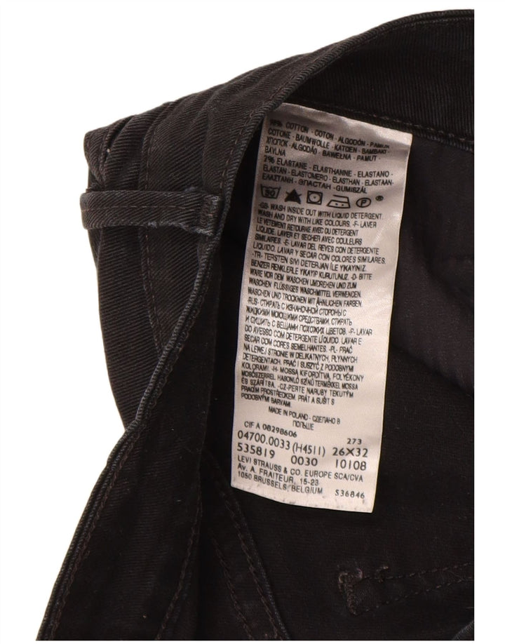 LEVI'S Dame Demi Curve Classic Fit Straight Jeans W26 L32 Sort