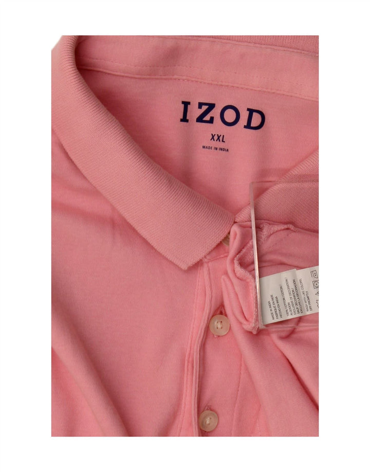 Izod Polo Shirt til mænd 2XL Pink Bomuld