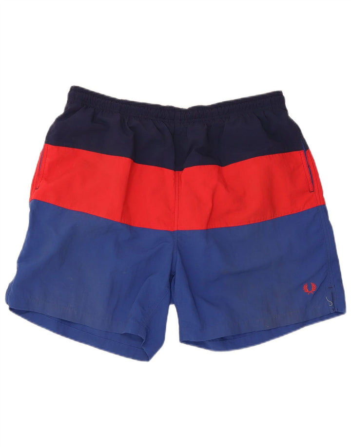 FRED PERRY Badeshorts til mænd Stor flerfarvet Colourblock Nylon