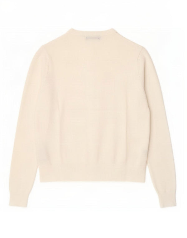 Marks & Spencer Dame Cardigan Sweater UK 12 Medium White Viscose