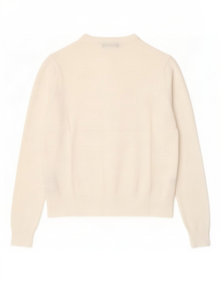 Marks & Spencer Dame Cardigan Sweater UK 12 Medium White Viscose